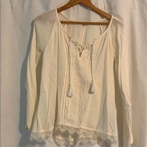 Long sleeve White Hollister Blouse